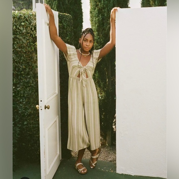 American Eagle Front Tie Striped Jumper Size Sm/M - Picture 5 of 9